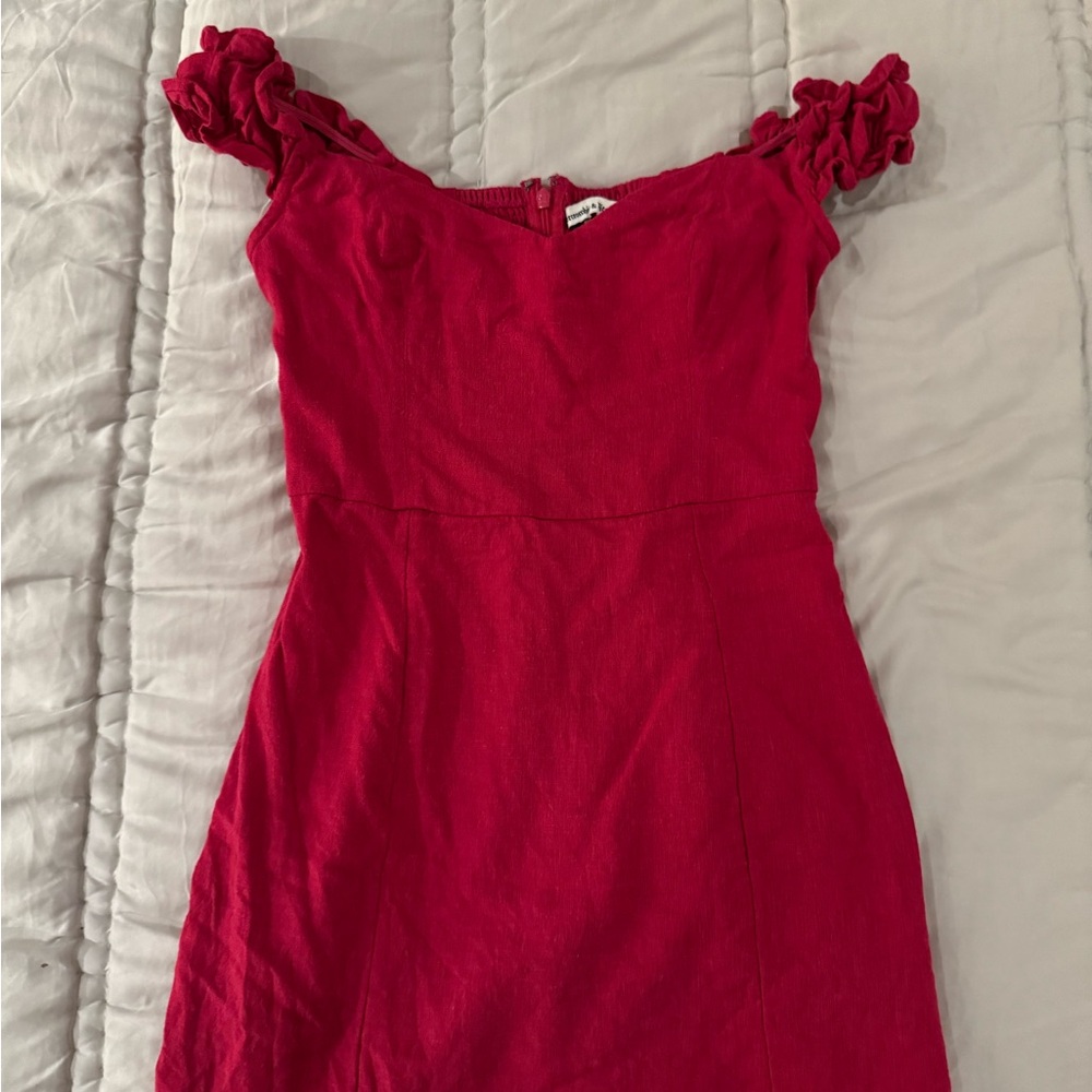 Abercrombie & Fitch Vibrant Red Mini Dress Small